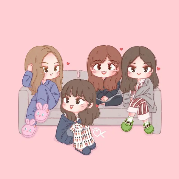 ảnh Black Pink chibi cute