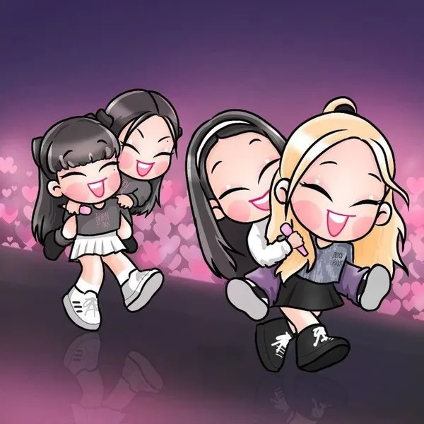 ảnh Black Pink chibi vui nhộn