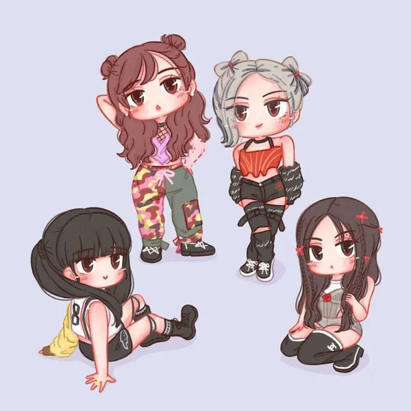 ảnh Black Pink dễ thương chibi