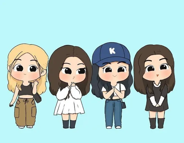 Black Pink chibi cute dễ mến