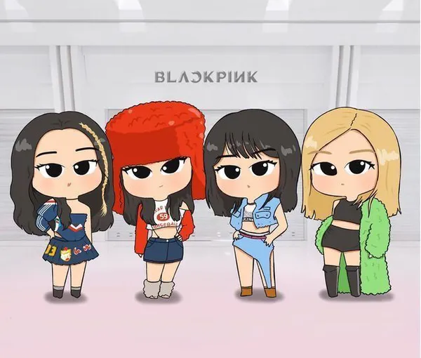 ảnh Black Pink chibi đáng yêu