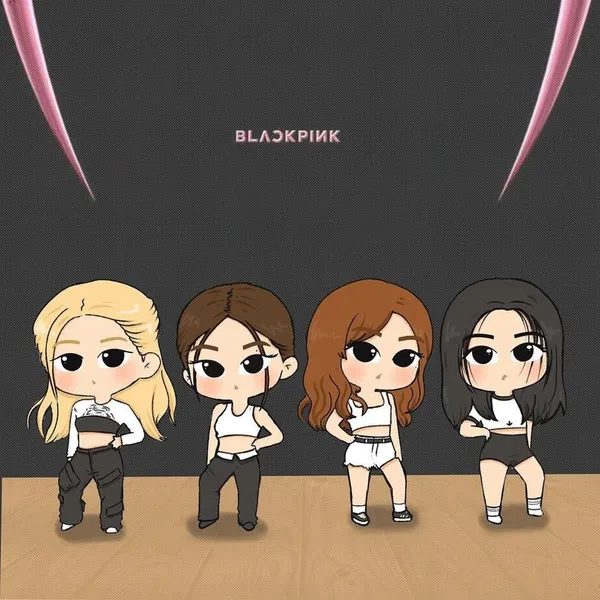 ảnh chibi Black Pink dễ thương