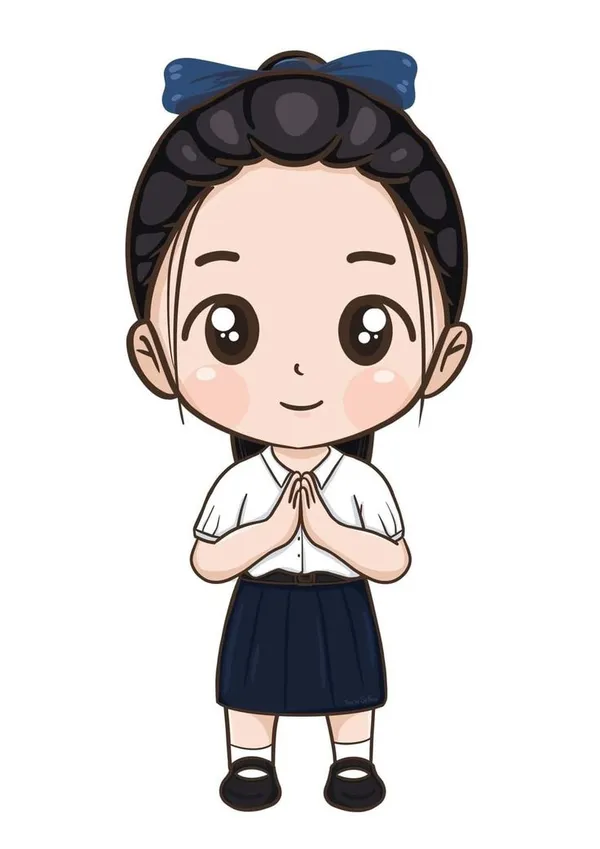 Học sinh chibi cute đáng yêu