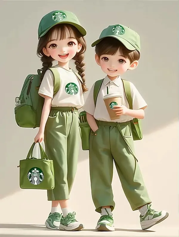 Ảnh học sinh chibi cute, tóc tết xinh xắn. 