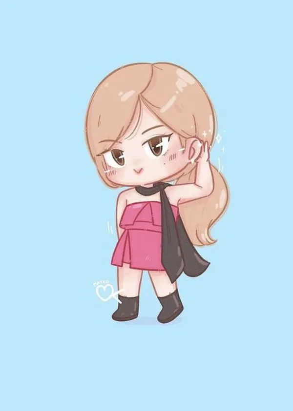 ảnh chibi Rose Black Pink