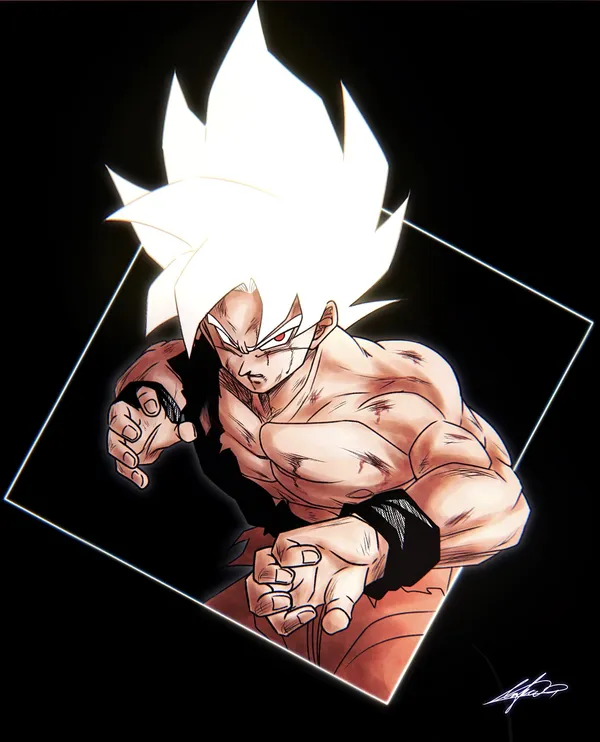 ảnh goku siêu ngầu tóc trắng 