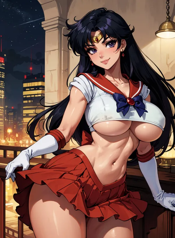 Hình minh họa hino rei hentai dành riêng cho người lớn. 