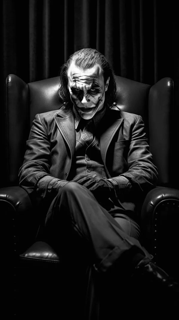 ảnh joker ngầu đen trắng 