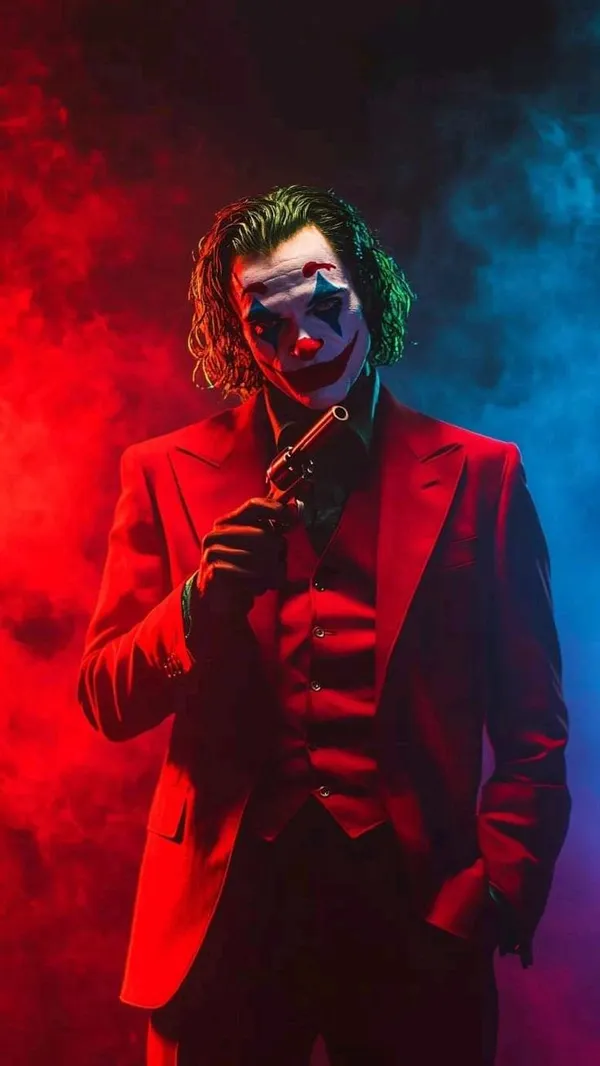 ảnh joker ngầu trong bộ đồ đỏ 