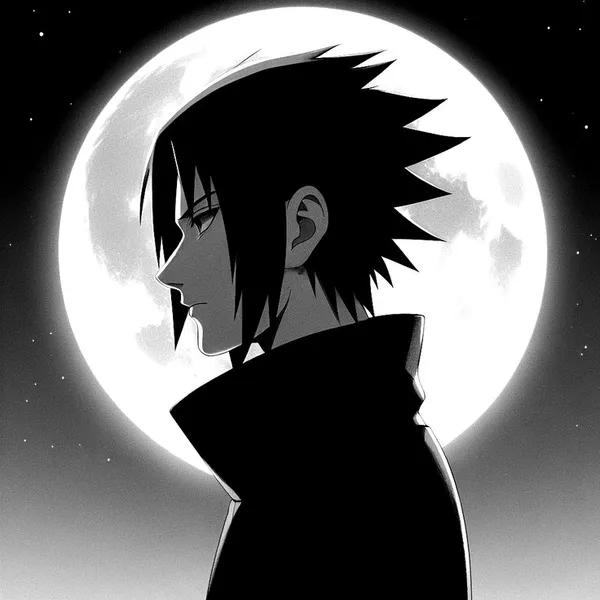 ảnh sasuke ngầu đen trắng 