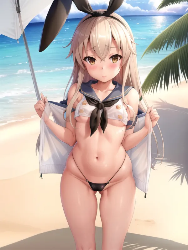 Ảnh Shimakaze hentai với phong cách táo bạo