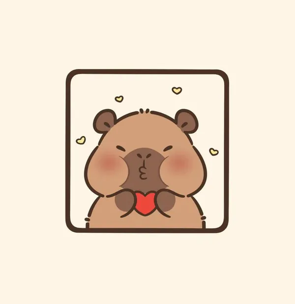 avatar hình nền capybara chibi