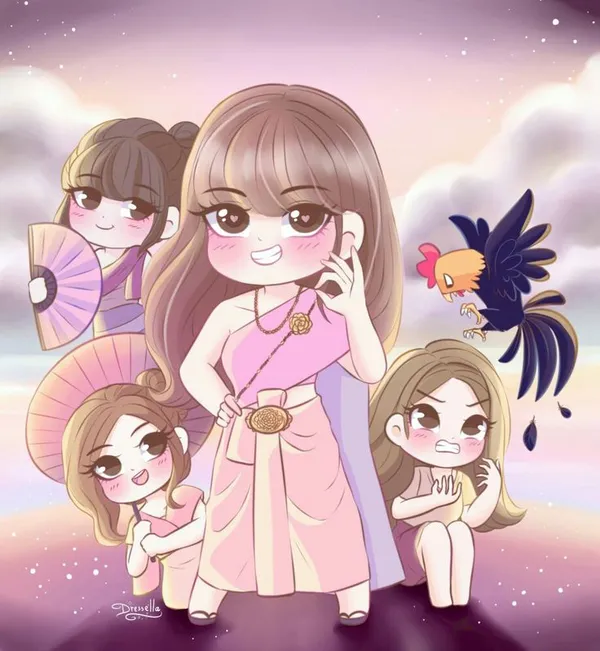 Black Pink chibi cute