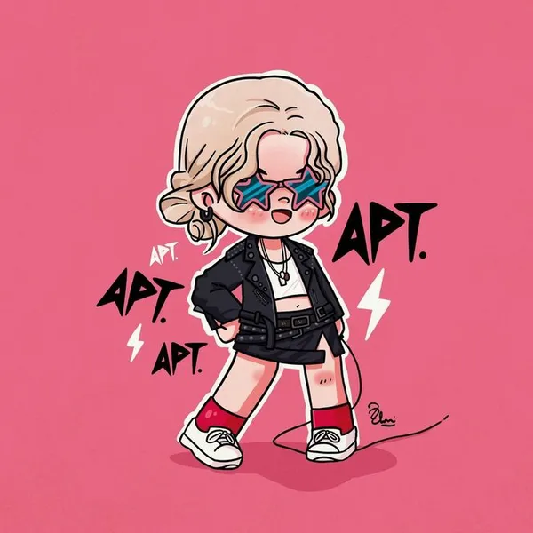 Black Pink chibi Rose APT