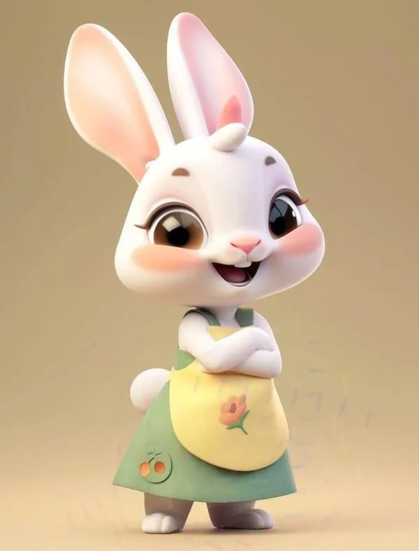 cute thỏ con dễ thương chibi đáng yêu