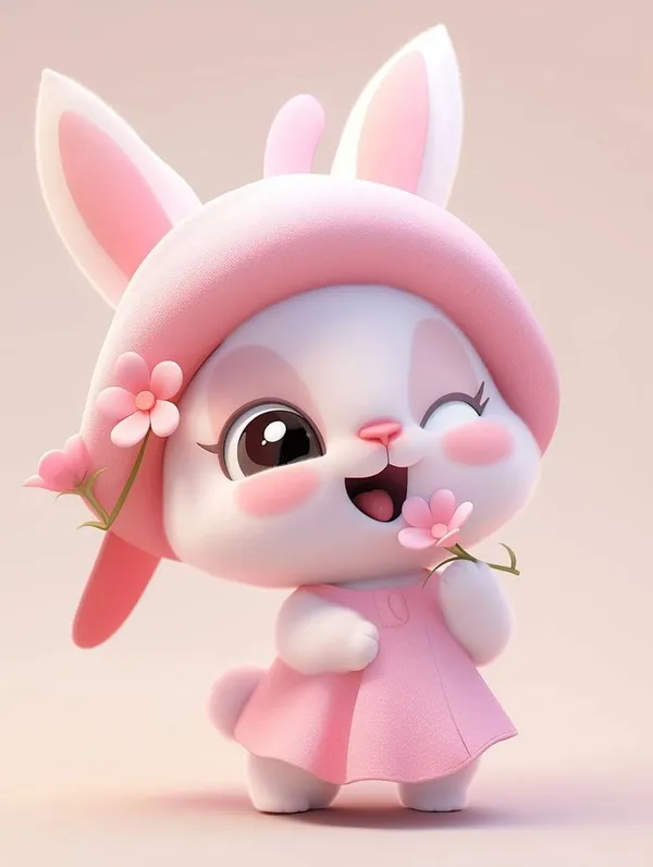 cute thỏ con dễ thương chibi