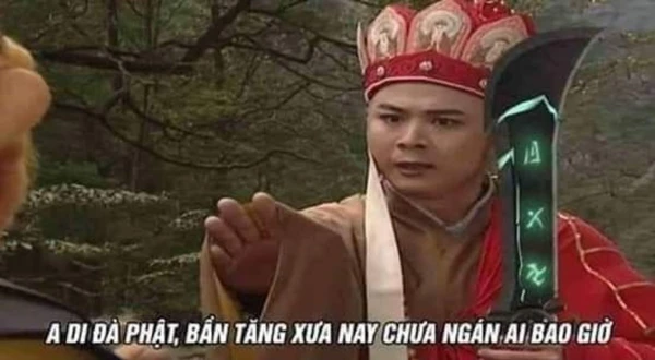 đường tăng meme cầm kiếm