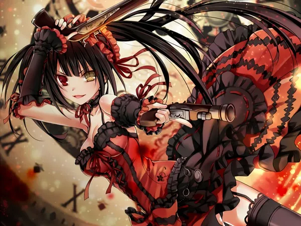 Hình ảnh anime Kurumi Tokisaki sắc nét.