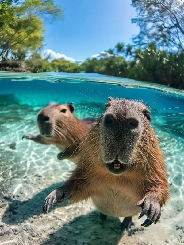 hình ảnh Capybara cute đơn giản