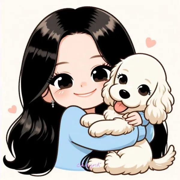 hình ảnh đôi bạn thân nữ cute chibi