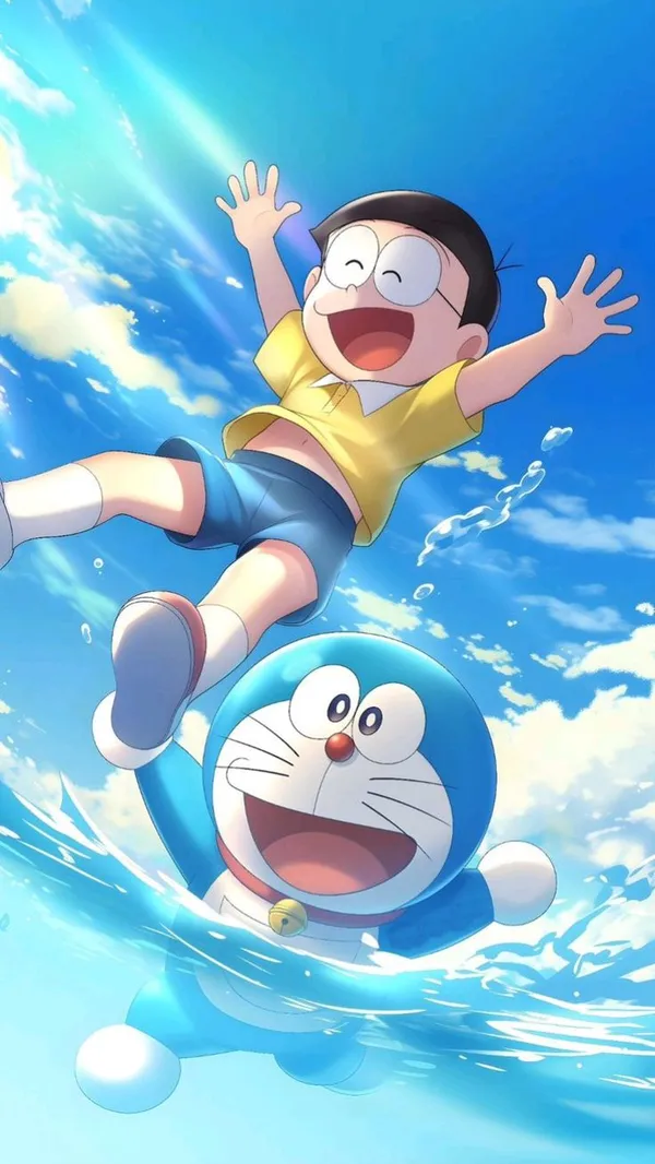 hình ảnh doremon và nobita ngầu