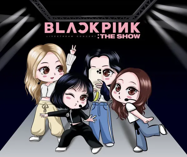 hình ảnh nhóm Black Pink chibi