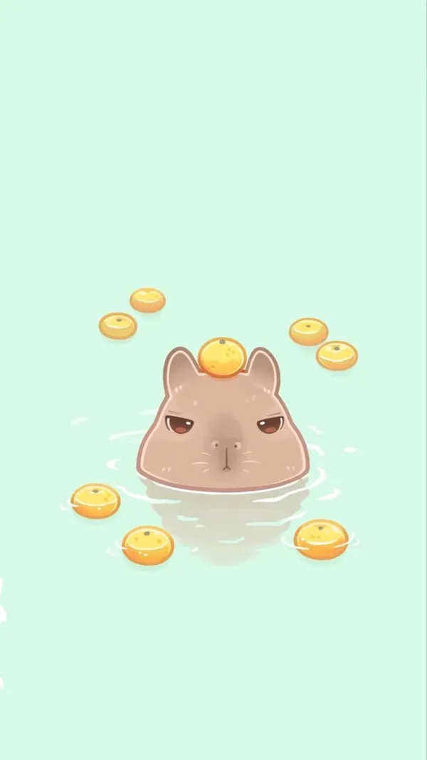 hình nền capybara cute 