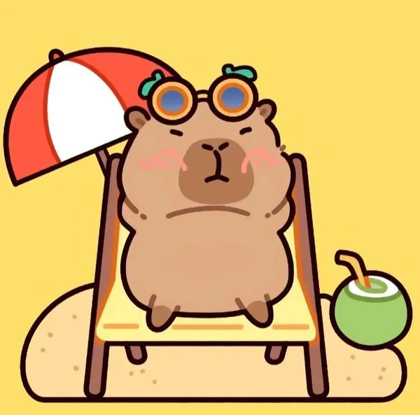 kawaii cute capybara chibi