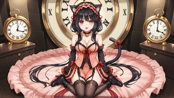 Hình ảnh anime Kurumi Tokisaki đẹp và chi tiết.