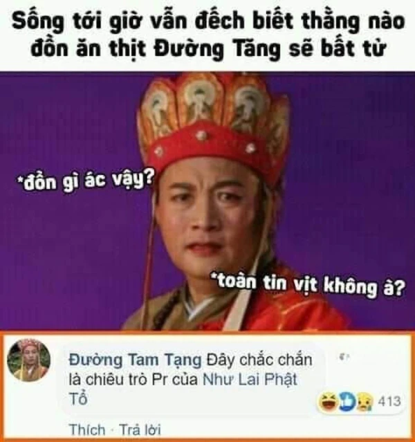 meme ảnh chế đường tăng cực ngầu