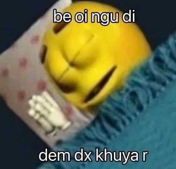 meme ngủ ngon đêm khuya rồi 