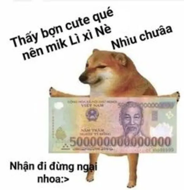 meme tết cười bò 