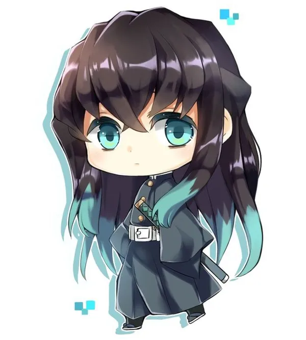 Ảnh chibi Muichiro Tokito ngầu nhưng cute. 