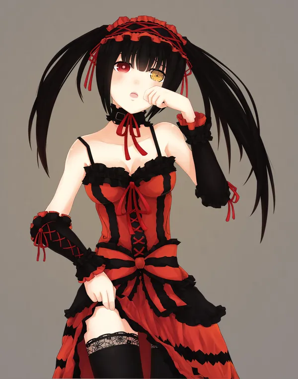 Hình ảnh Kurumi Tokisaki dễ thương từ anime.