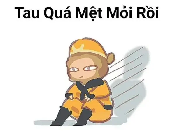 tôn ngộ không meme mệt mỏi 