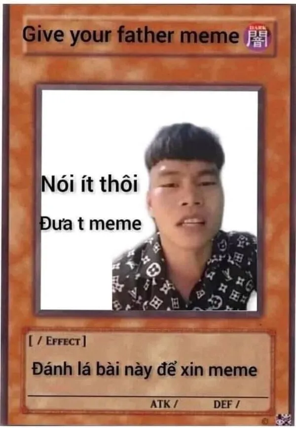 lá bài meme nói ít thôi 