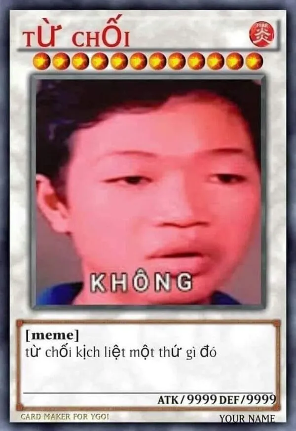 lá bài meme từ chối 