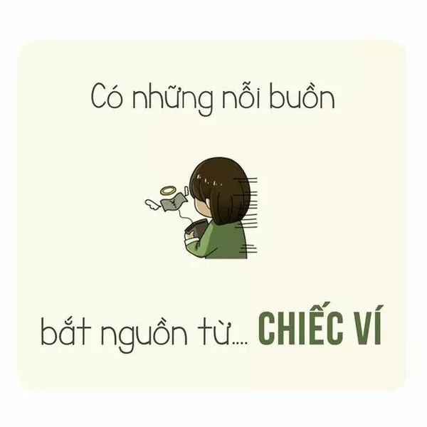 meme hết tiền chiếc ví 