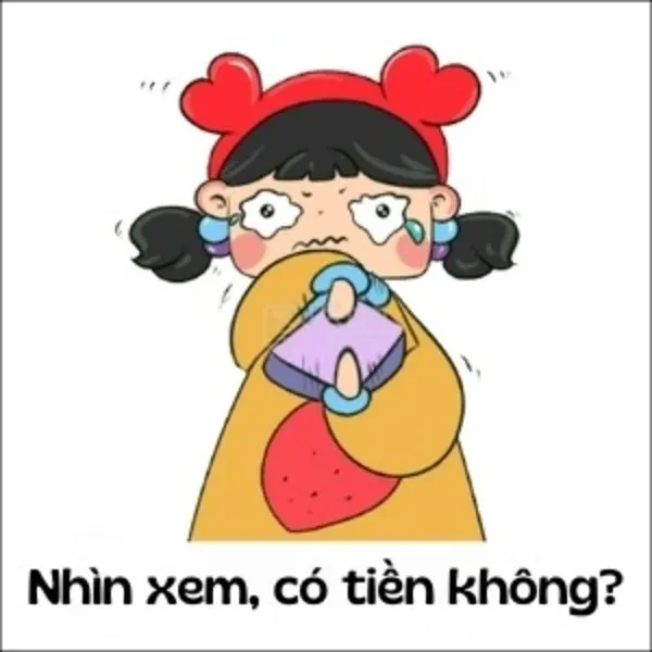 meme nghèo nhìn xem còn tiền không 