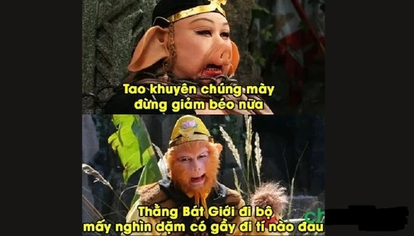 Tình huống vui nhộn trong meme Tây Du Ký