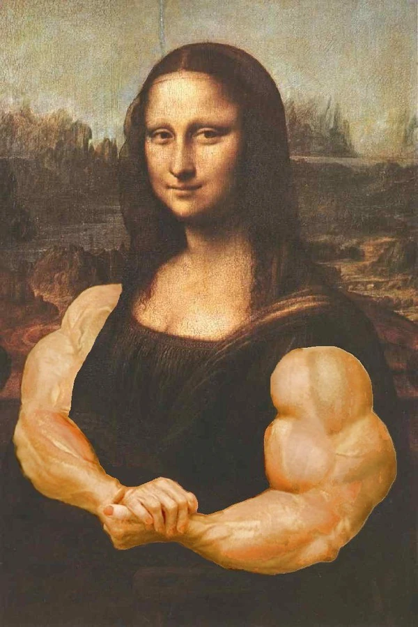 ảnh lực sĩ mona lisa meme