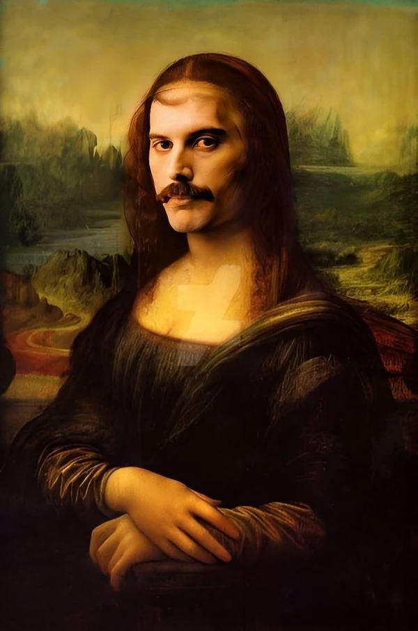 mona lisa có râu