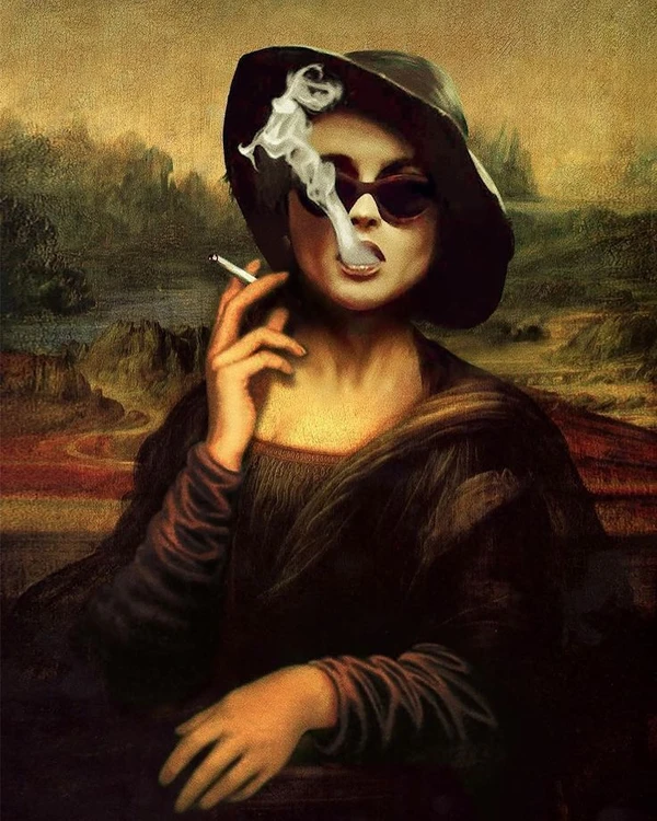 mona lisa smoking sang chảnh