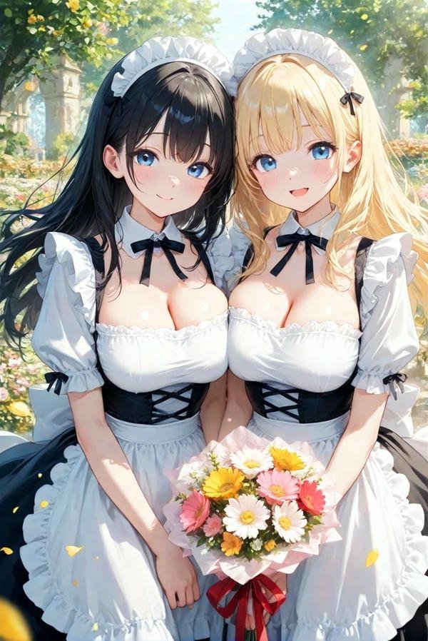 Ảnh anime nữ mặc đồ hầu gái bí ẩn