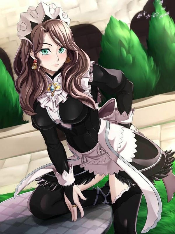 Hình anime nữ mặc đồ hầu gái dễ thương