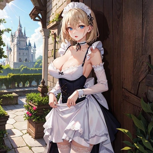 Hình anime nữ mặc đồ hầu gái nổi loạn