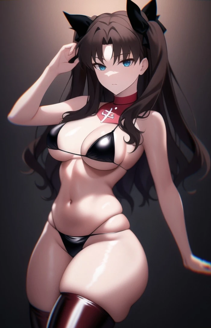Ảnh Tohsaka Rin hentai quyến rũ với vòng một đầy đặn