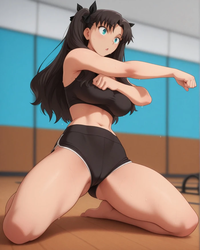 Waifu Tohsaka Rin anime bikini lộ hàng sexy