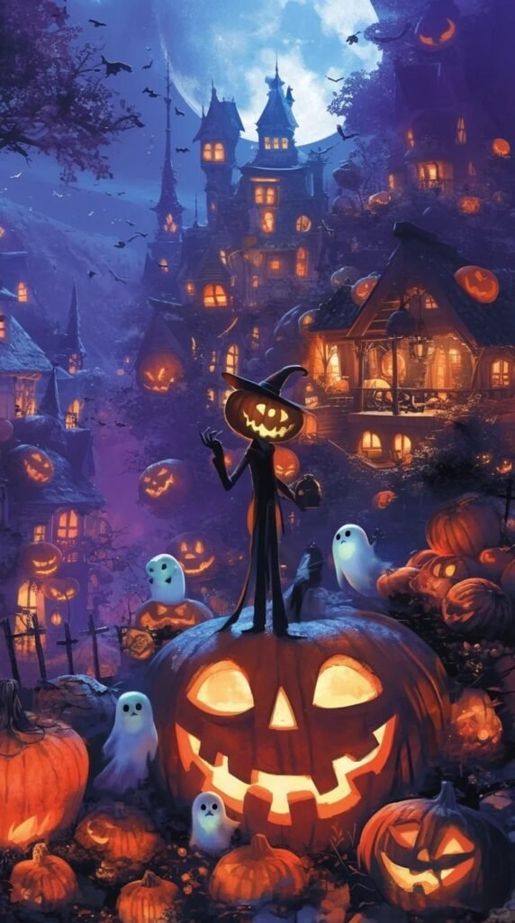 hình nền halloween dễ thương
