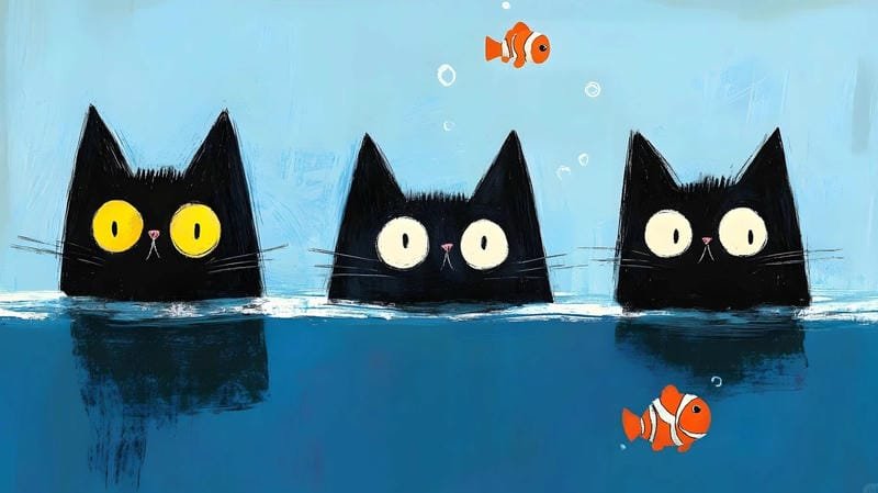 hình nền máy tính 3 con mèo